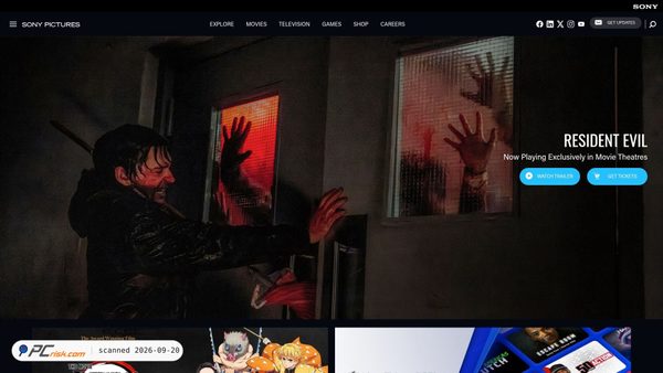 sonypictures.com screenshot