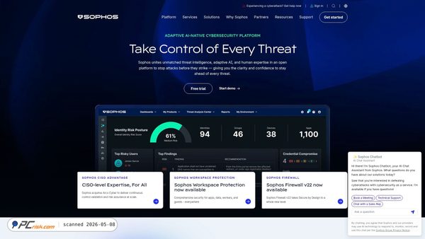 sophos.com screenshot