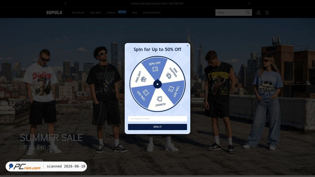 Screenshot of sopula.com