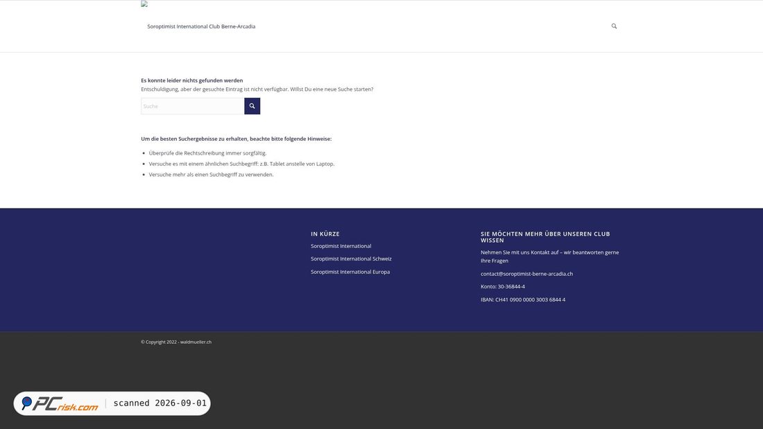 Screenshot of soroptimist-berne-arcadia.ch