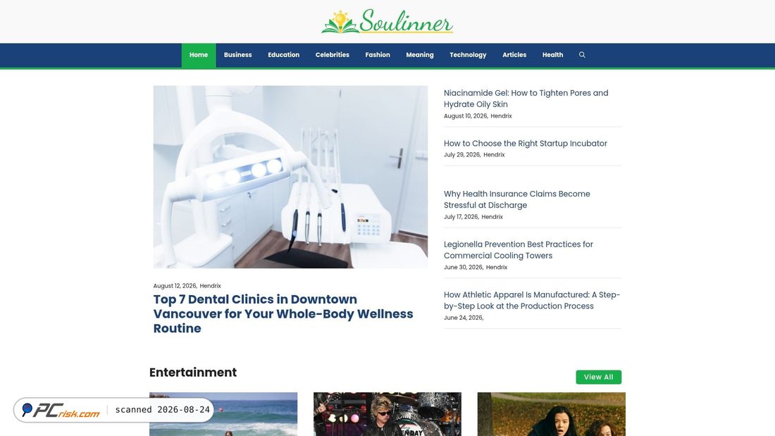 Screenshot von soulinner.com