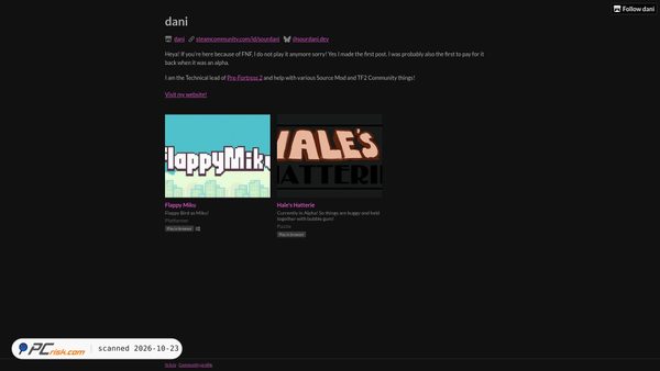 Captura de sour-dani.itch.io