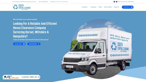 Screenshot di southcentralclearanceservices.com