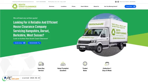 southcoastclearanceservices.com screenshot