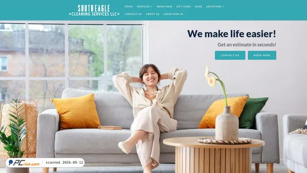 Screenshot di southeaglecleaning.com