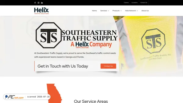 southeasterntraffic.com screenshot