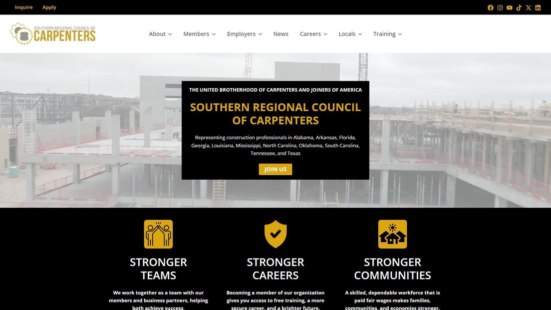 Screenshot of southernrcc.org