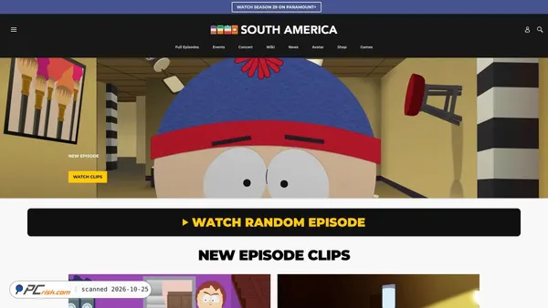 southparkstudios.com Screenshot