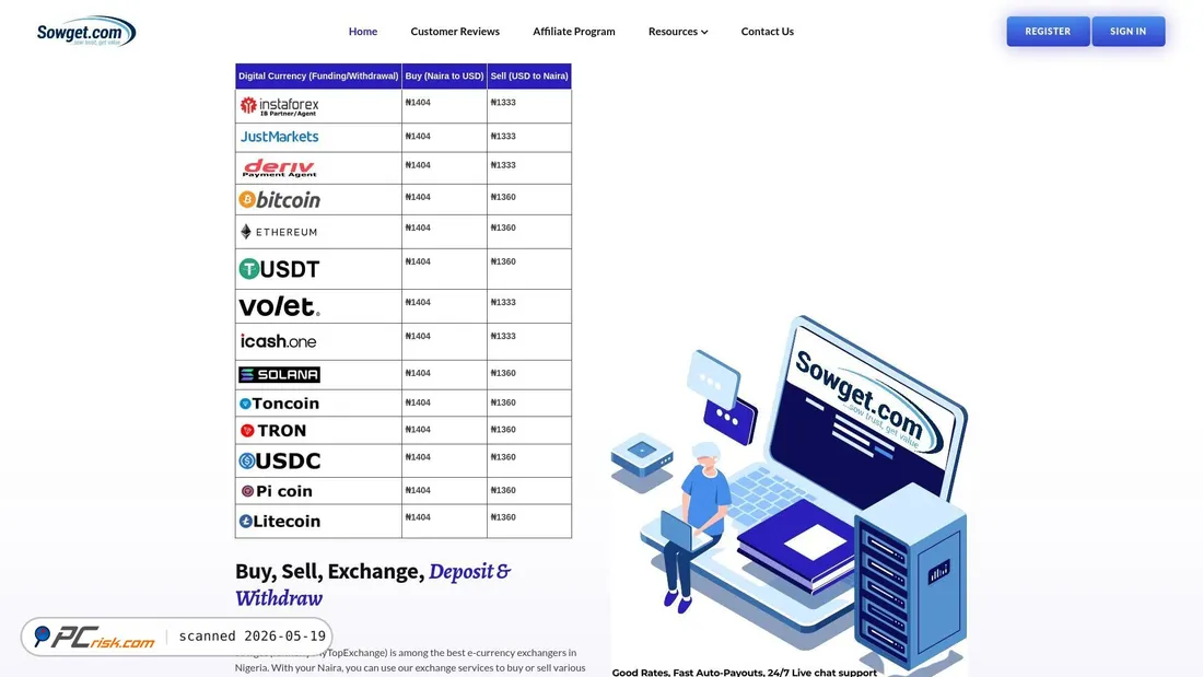 Screenshot of sowget.com