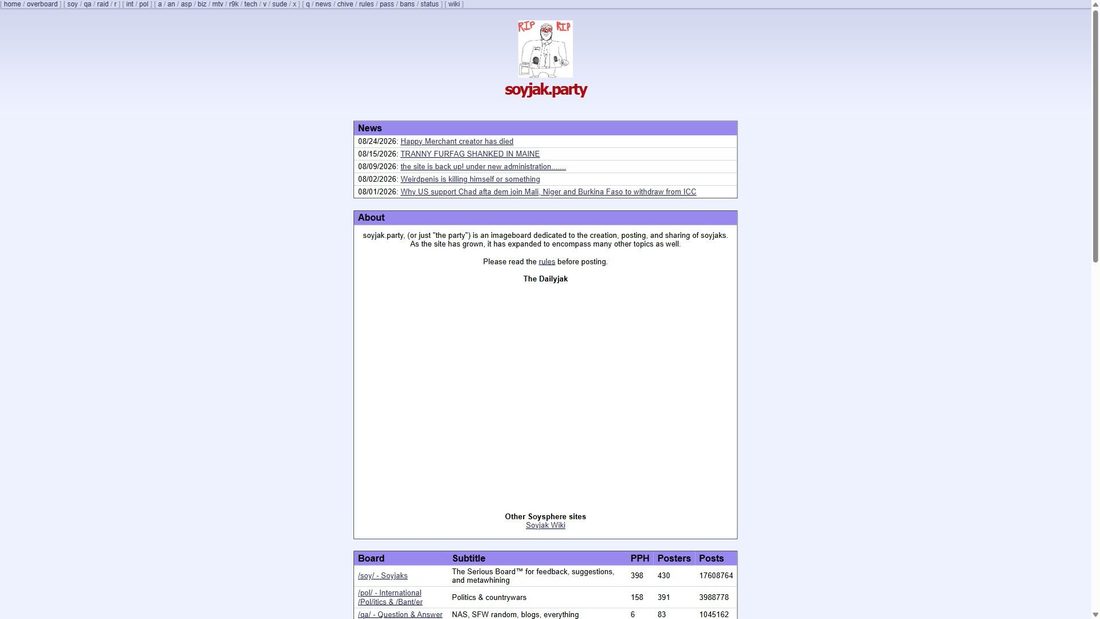 Screenshot von soyjak.st