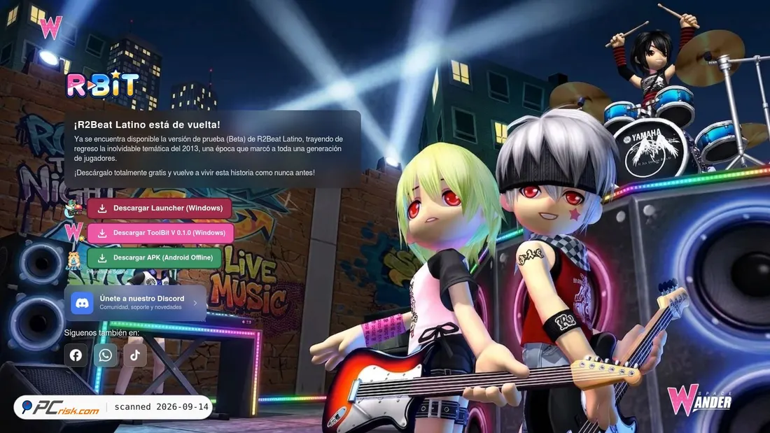 Screenshot von spacewander.lat