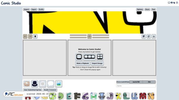 spanishalphalore.comic.studio screenshot