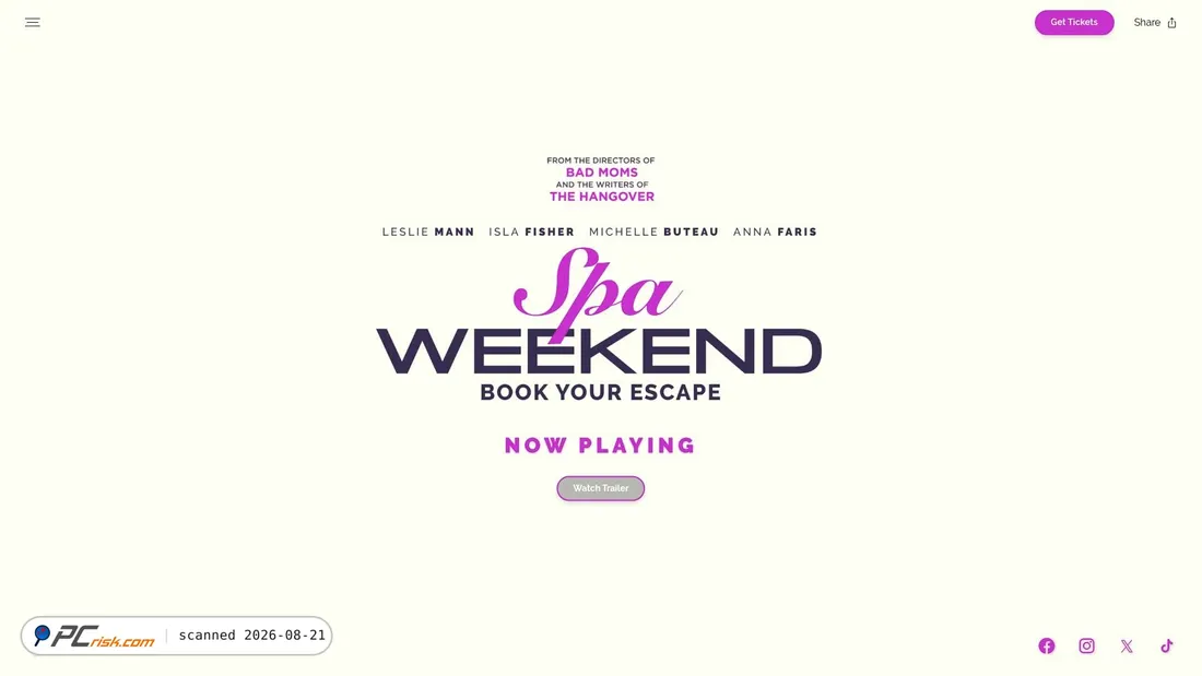 Screenshot of spaweekend.movie