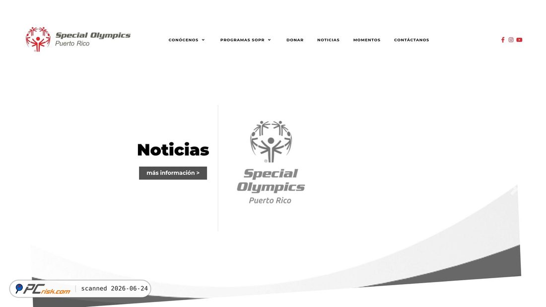 Screenshot of specialolympicspuertorico.org