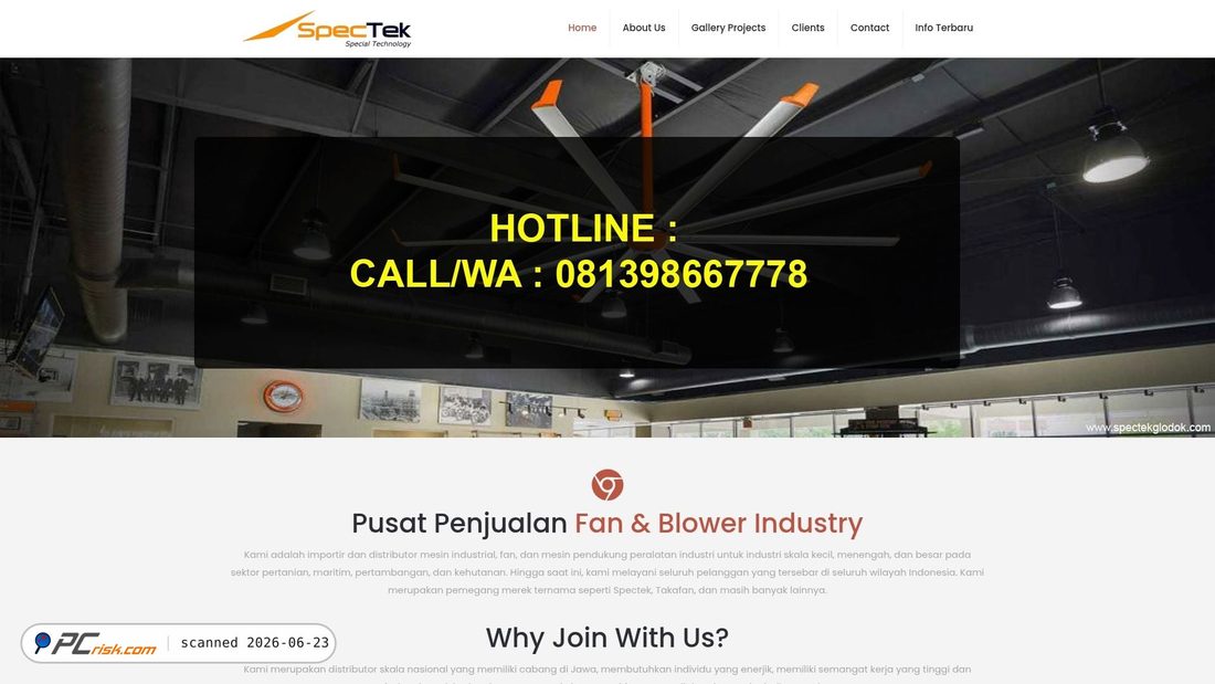 Screenshot of spectekglodok.com