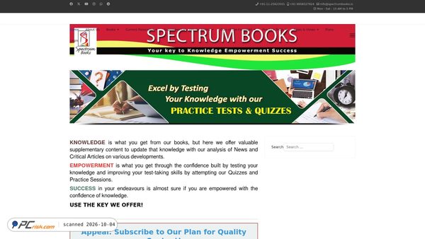Captura de spectrumbooks.in