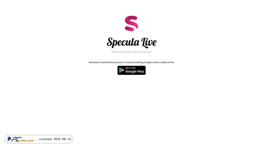 Screenshot von specula.live