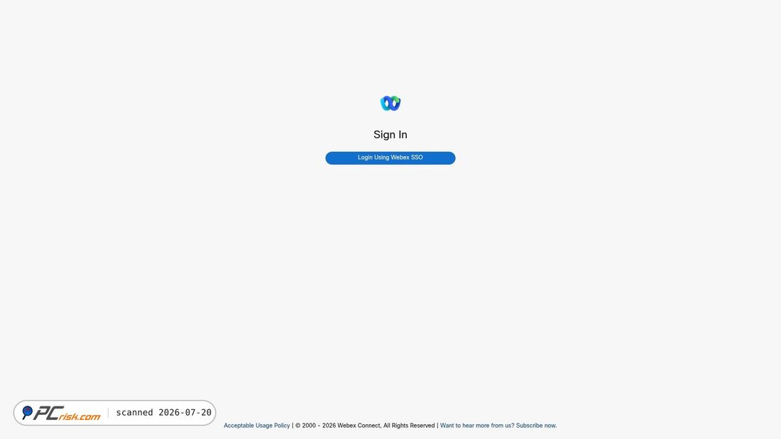 Screenshot of speedlinesolutionsinc.ca.webexconnect.io