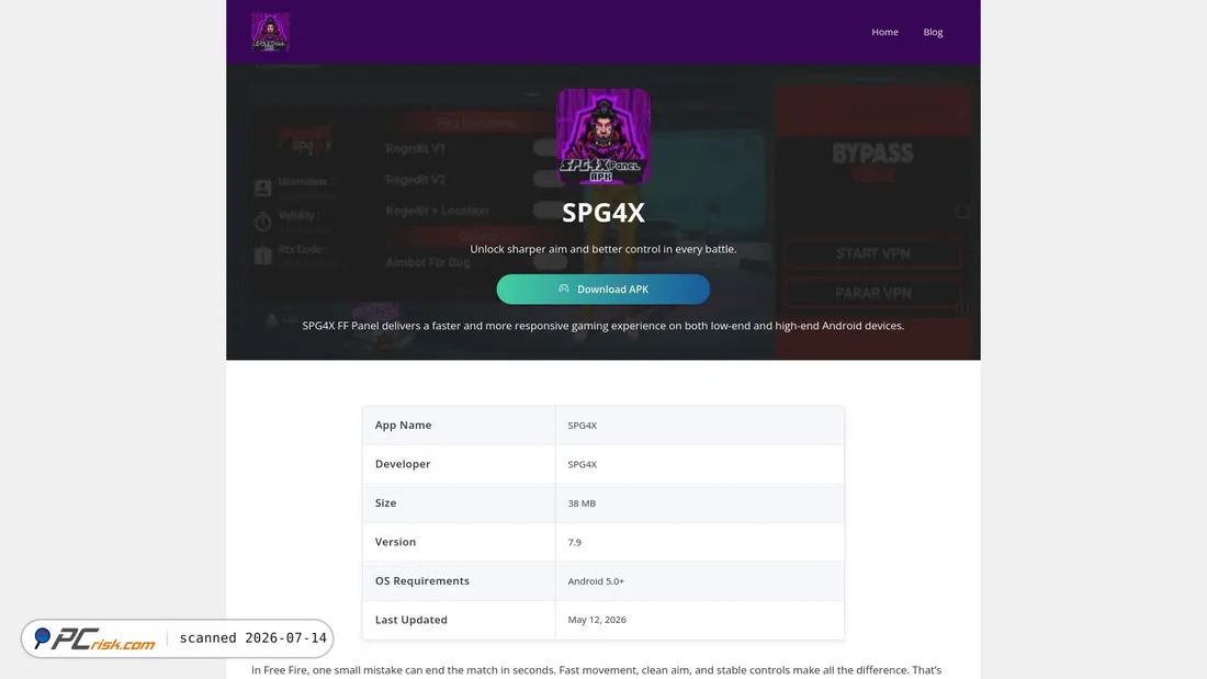 Screenshot of spg4x.com