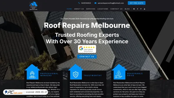 spicandspanroofrestoration.com.au screenshot