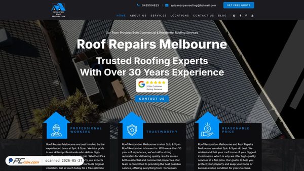 spicandspanroofrestoration.com.au screenshot