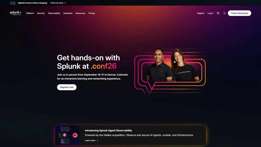 Screenshot di splunkcloud.com