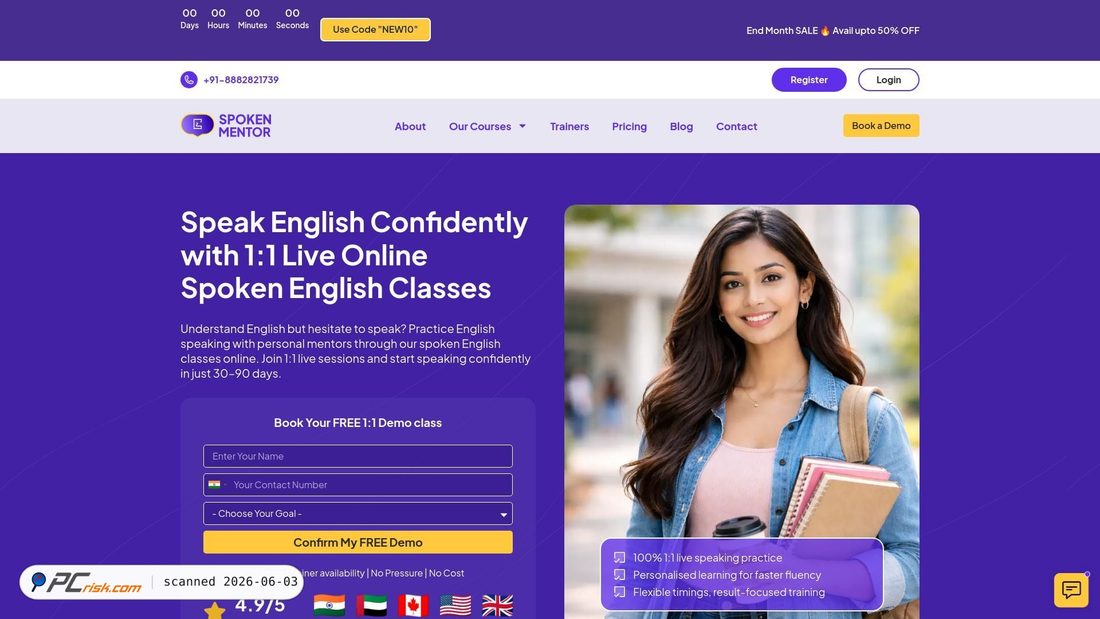 Screenshot of spokenmentor.com