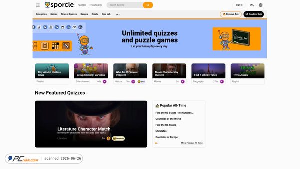 sporcle.com screenshot