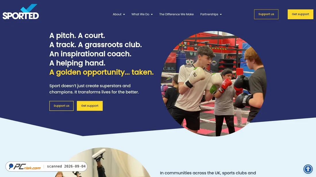 Screenshot of sported.org.uk