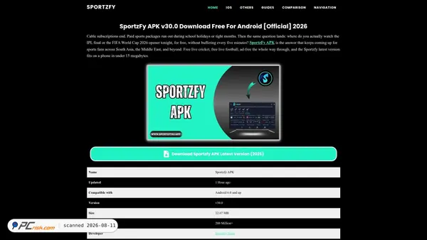 sportzfy4u.app screenshot
