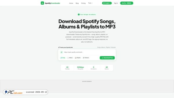 Screenshot di spotify-downloads.com