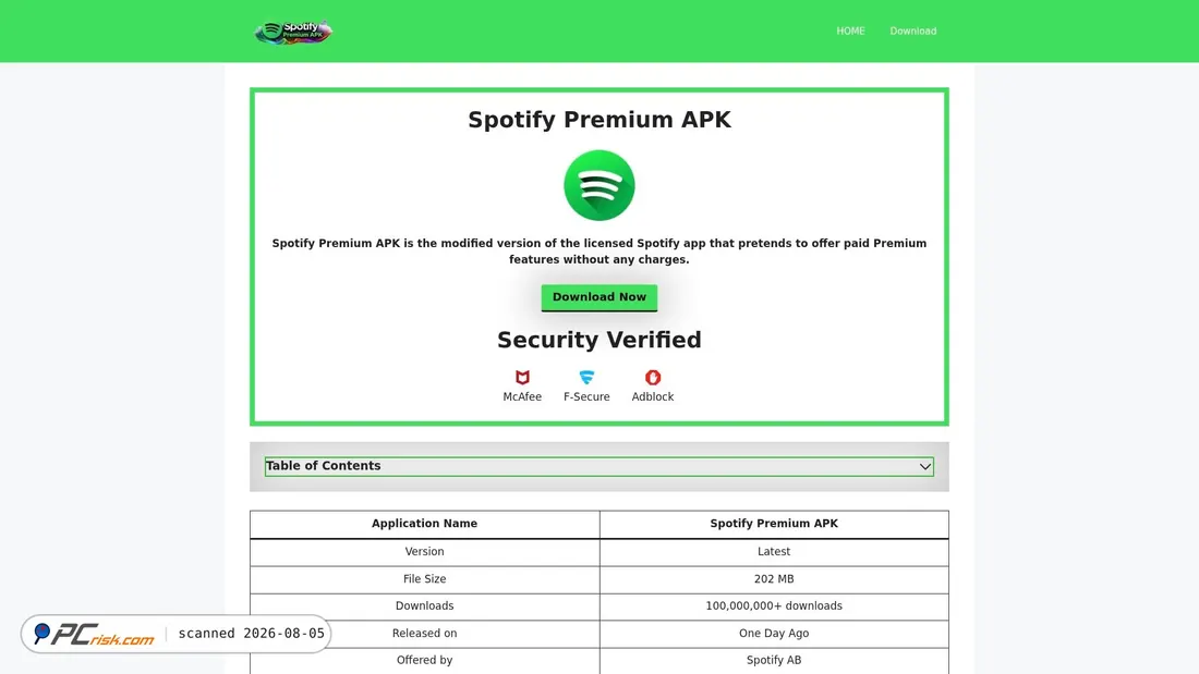 Screenshot of spotifypremiumapk.io.in