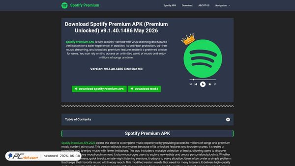 spotifypremiumapks.app screenshot