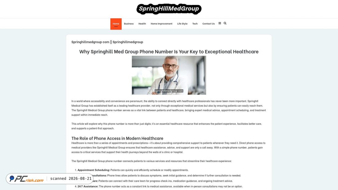 Screenshot of springhillmedgroup.net
