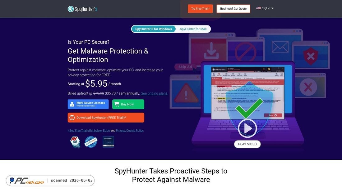 Zrzut ekranu spyhunter.com