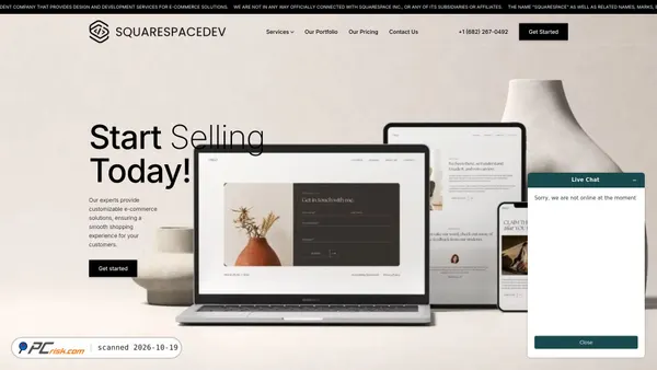 Captura de squarespacedev.com