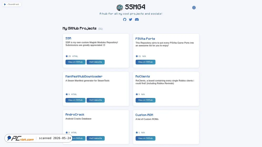 Screenshot of ssmg4.github.io
