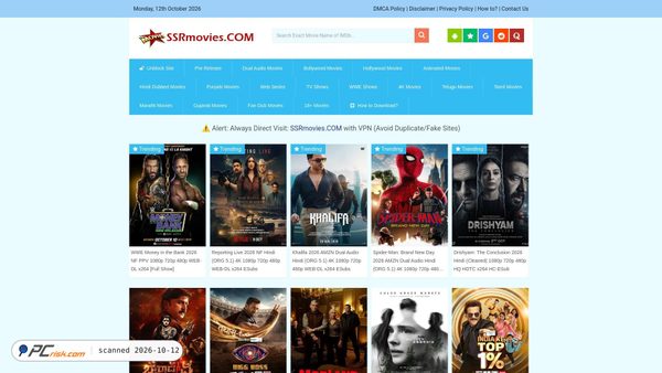 Zrzut ekranu ssrmovies.com