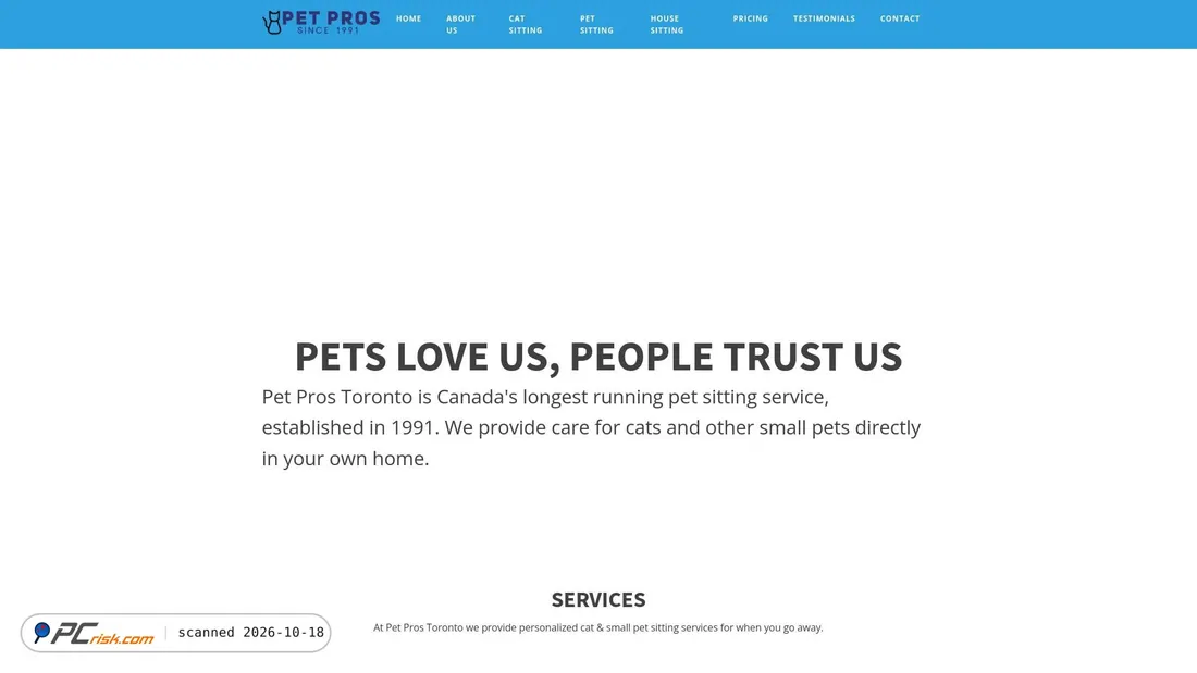 Captura de ecrã de staging.petprostoronto.com