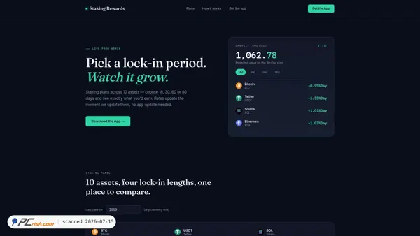 stakingrewards.online screenshot
