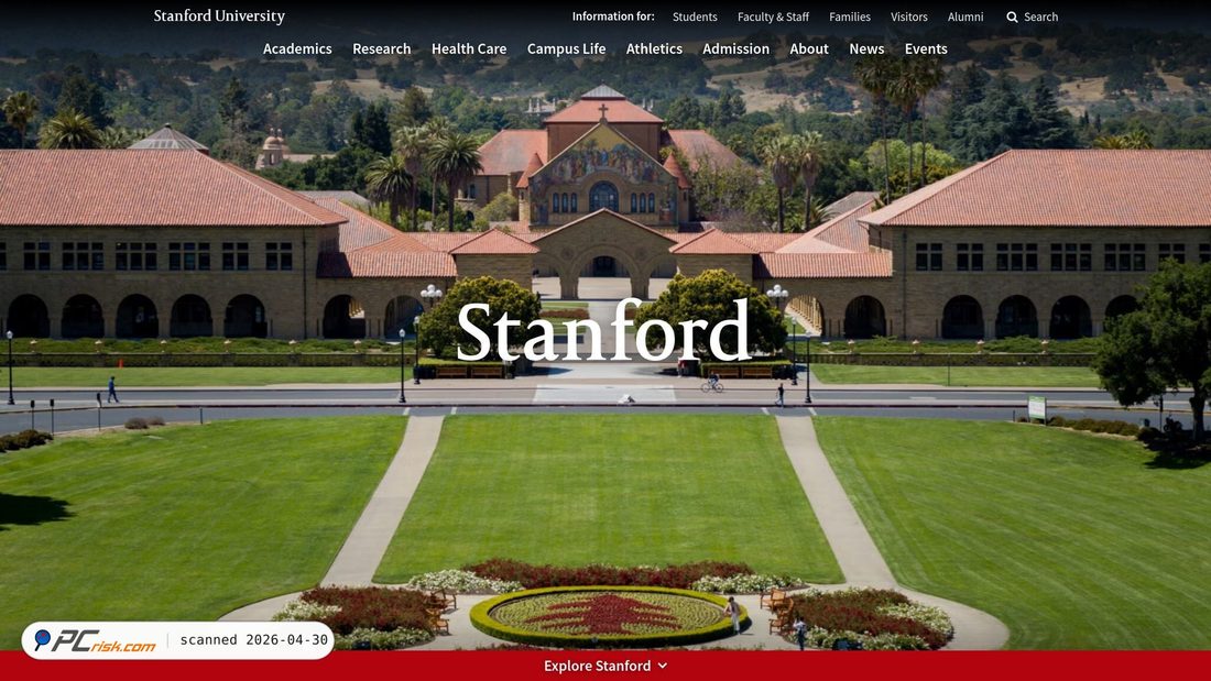 Screenshot von stanford.edu