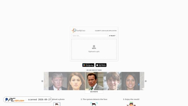 starbyface.com screenshot