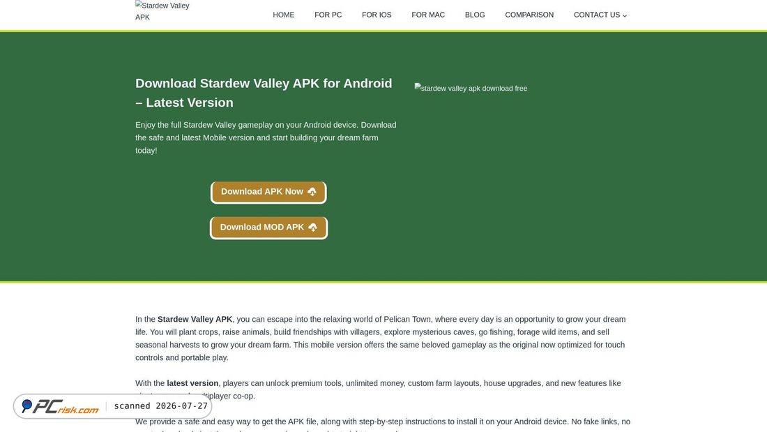 Screenshot von stardewapkvalley.com