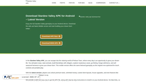 stardewapkvalley.com screenshot