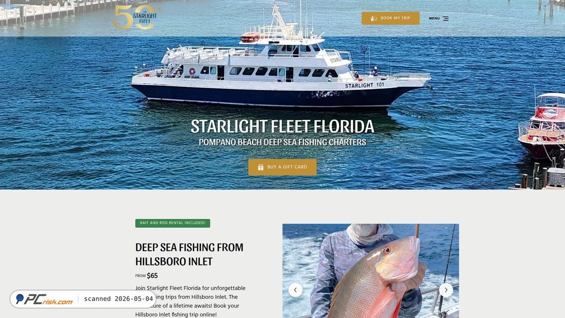 Captura de pantalla de starlightfleetflorida.com