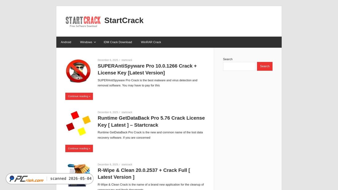 Screenshot of startcrack.co