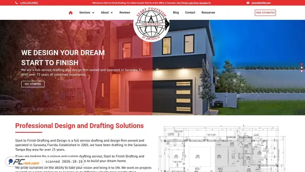 Captura de ecrã de starttofinishdrafting.com