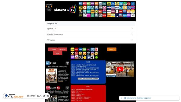 staseraintv.com screenshot