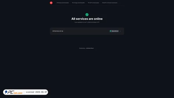 status.klickpin.com screenshot