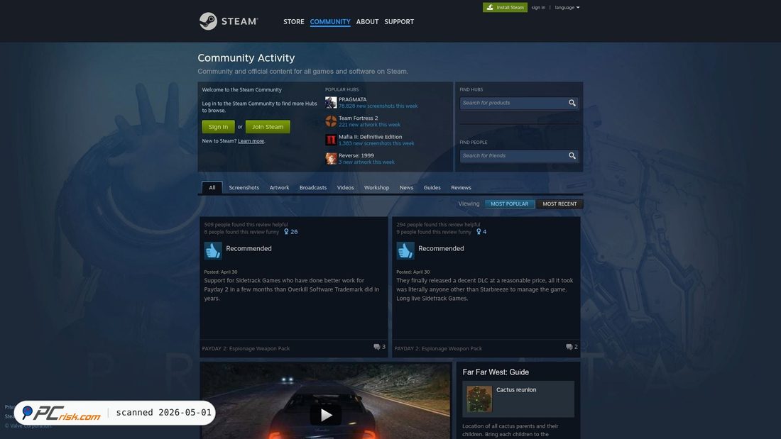 Zrzut ekranu steamcommunity.com
